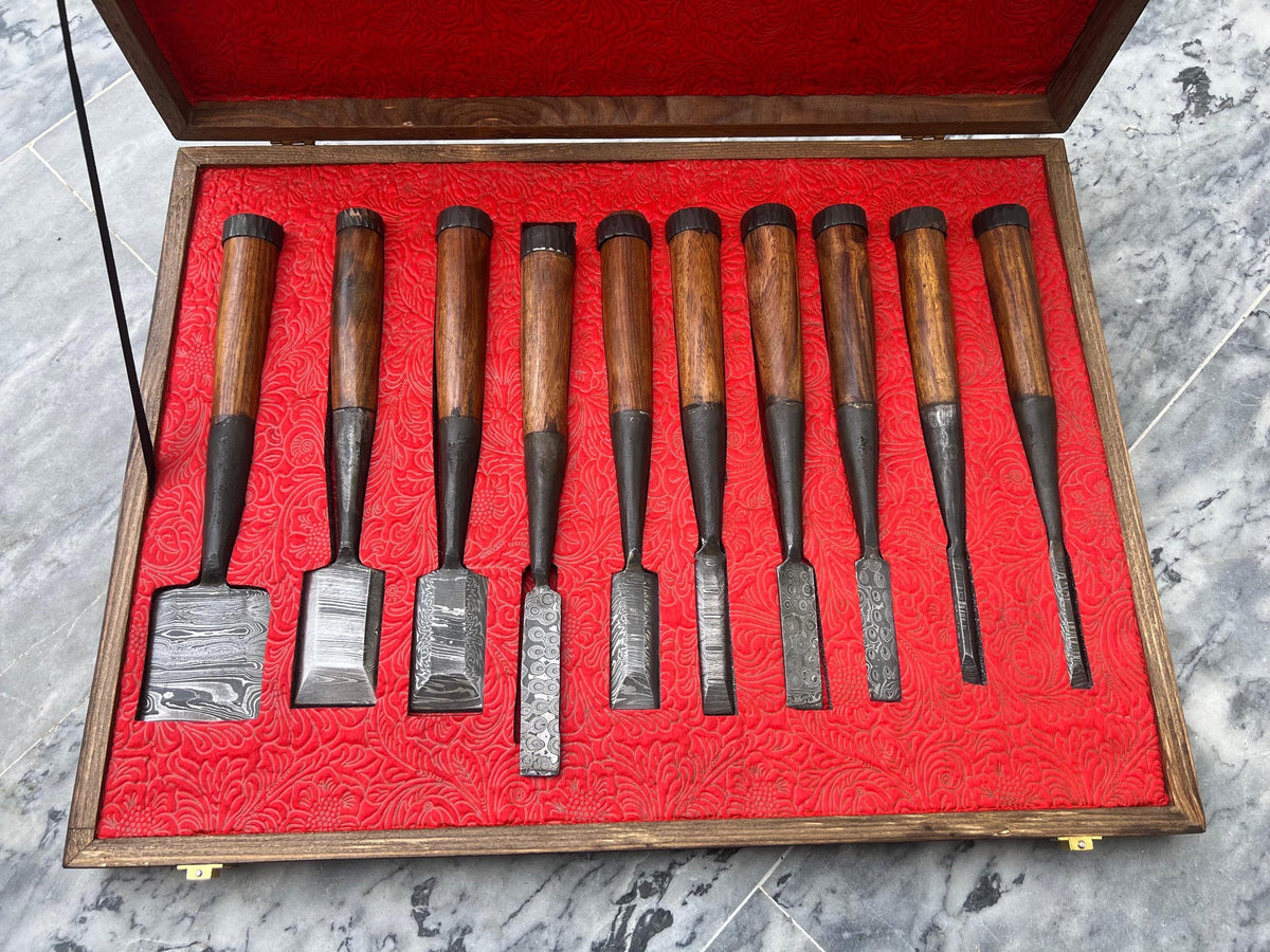 Handmade Woodworking Chisel Set | Traditional Wood Carving Tools for Craftsmen & Carpenters