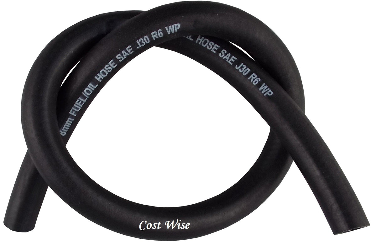 Rubber 10mm Braided Fuel, Oil Hose SAE J30 R6
