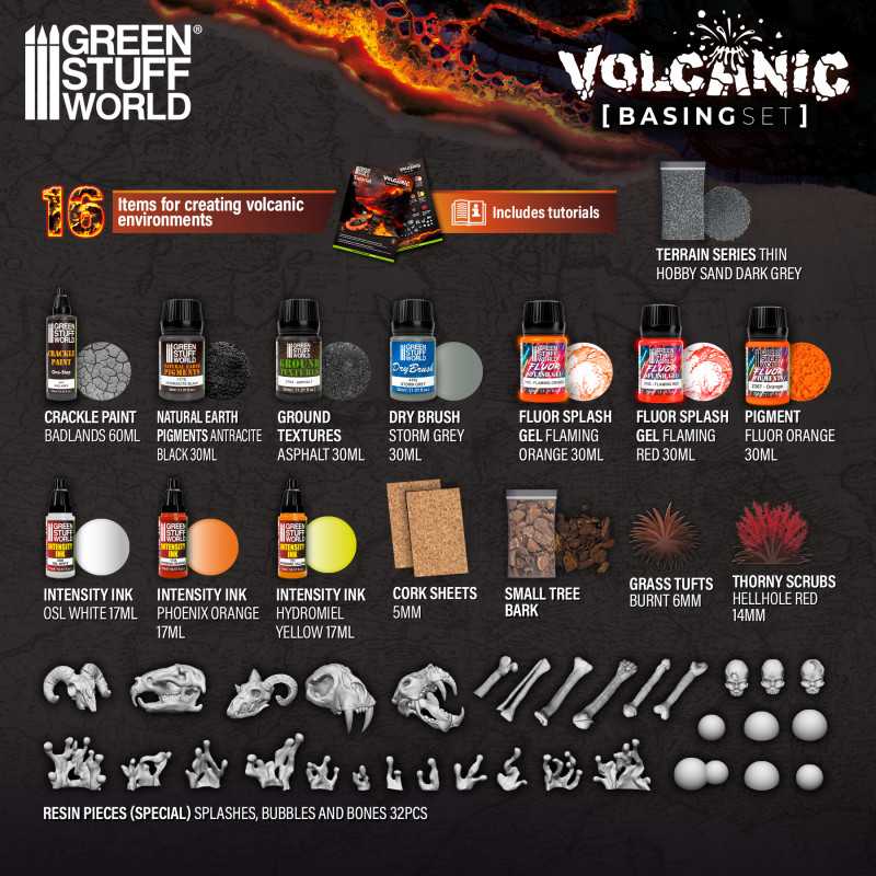 Green Stuff World: Basing Set - Volcanic