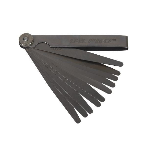 US PRO Tools 10 Blade Imperial Feeler Gauge Measuring Tool 0.0015-0.025" 5907