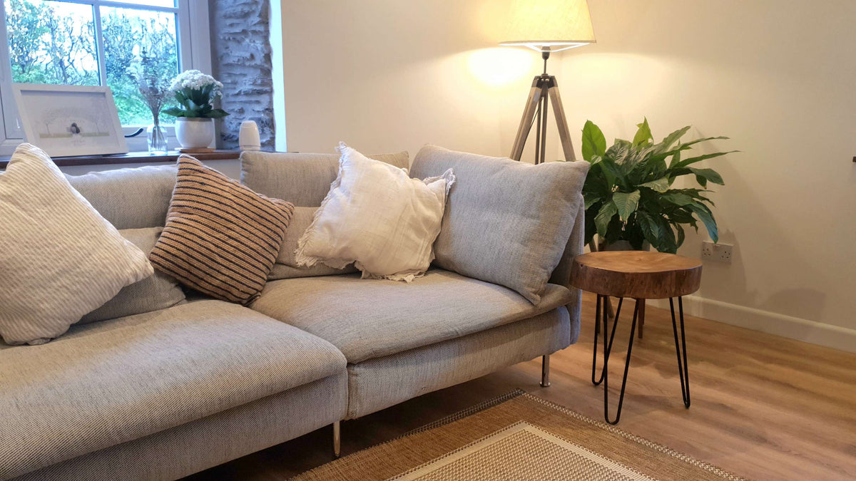 Ash Wood Round Chunky Coffee Table