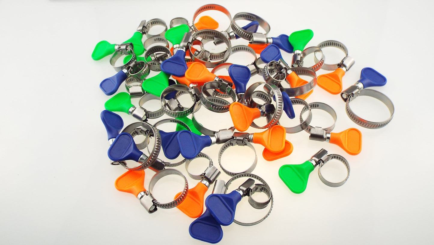 A2 Grip Hose Clip 8mm-12mm - Adjustable 304 Stainless Steel Duct Clamps Hose Pipe Clamps Air Ducting Clamp Worm Drive Hose Clamps