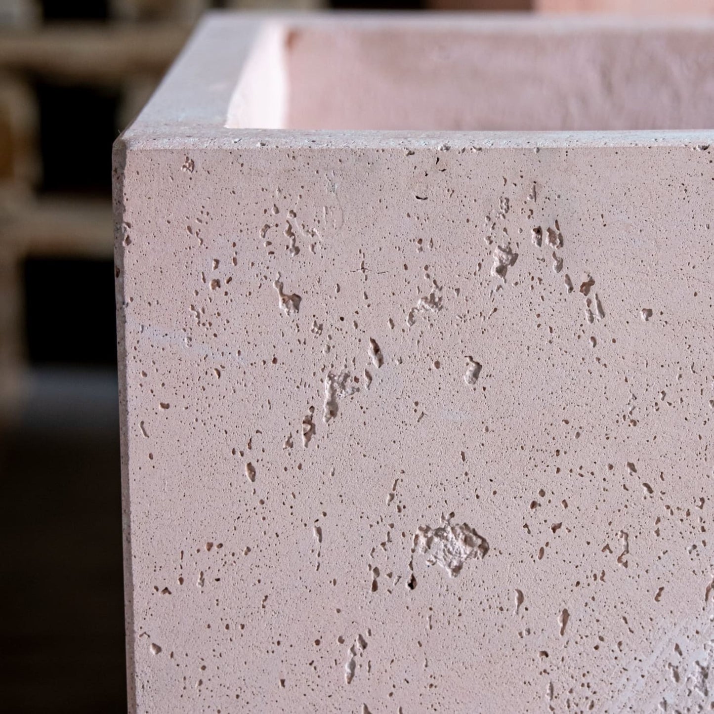 Cubrosa | Blushstone – 85cm XXL Concrete Square Planter – 459L Block Plant Pot