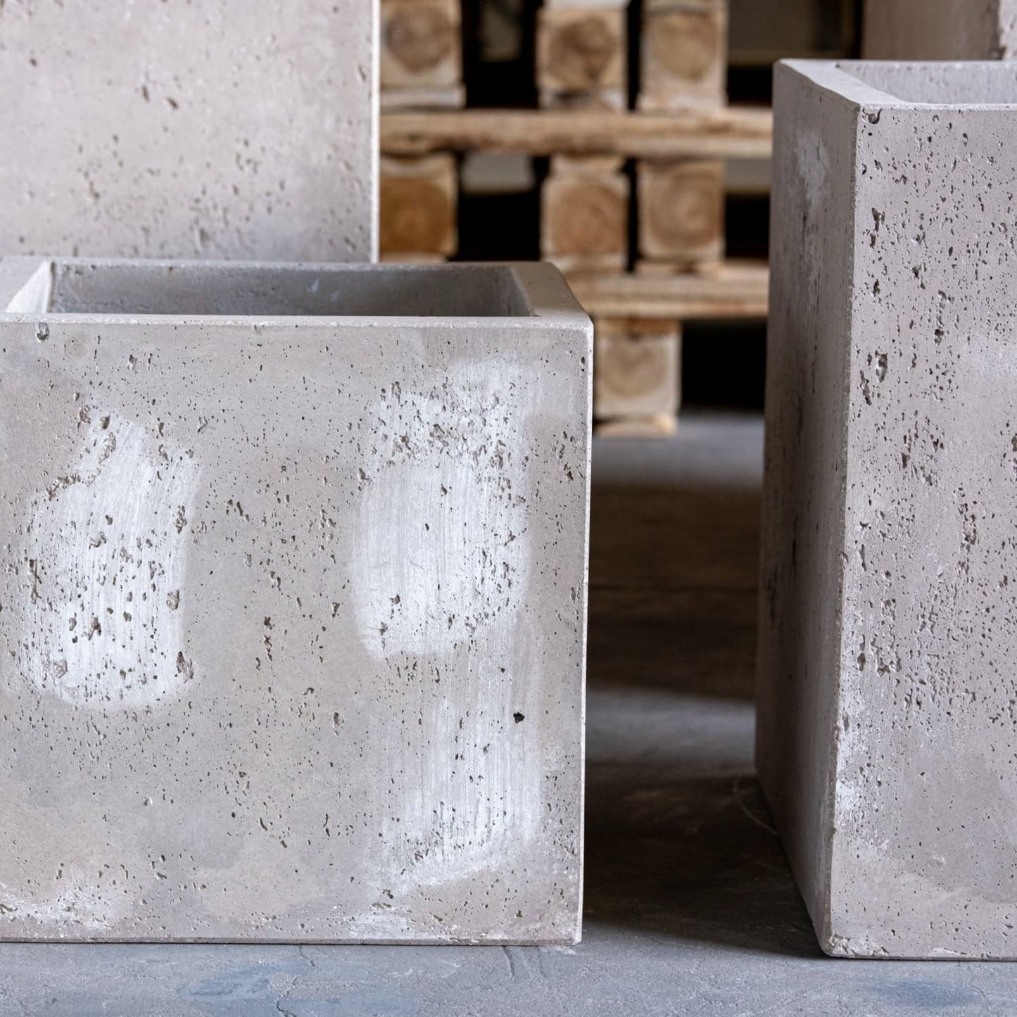 Cubrosa | Truffle – 70cm Large Square Concrete Planter – 246L Modern Outdoor Plant Pot