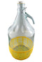 Glass Demijohn 5L With Swing Top Cap & Yellow Protective Basket