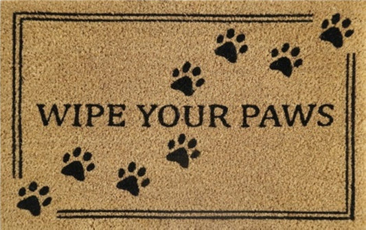 Doormat 60cm x 40cm - 'Wipe Your Paws'
