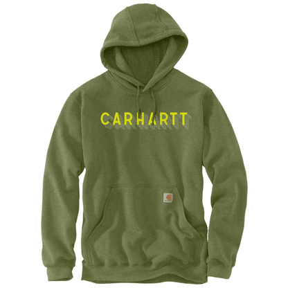 Carhartt 105944 Rain Defender Loose Fit Midweight Logo Graphic Hooded Sweatshirt