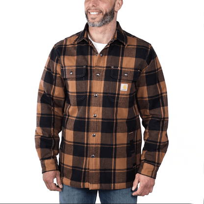 Carhartt 105939 Relaxed Fit Heavyweight Flannel Sherpa-Lined Shirt Jac