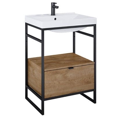 Indus Freestanding Vanity Frame with Basin and Shelf - All Sizes
