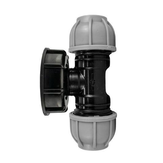 IBC 2” S60X6 Cap with 20mm MDPE Tee