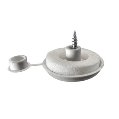 10mm Polycarbonate Fixing Buttons (Pack of 10) - White