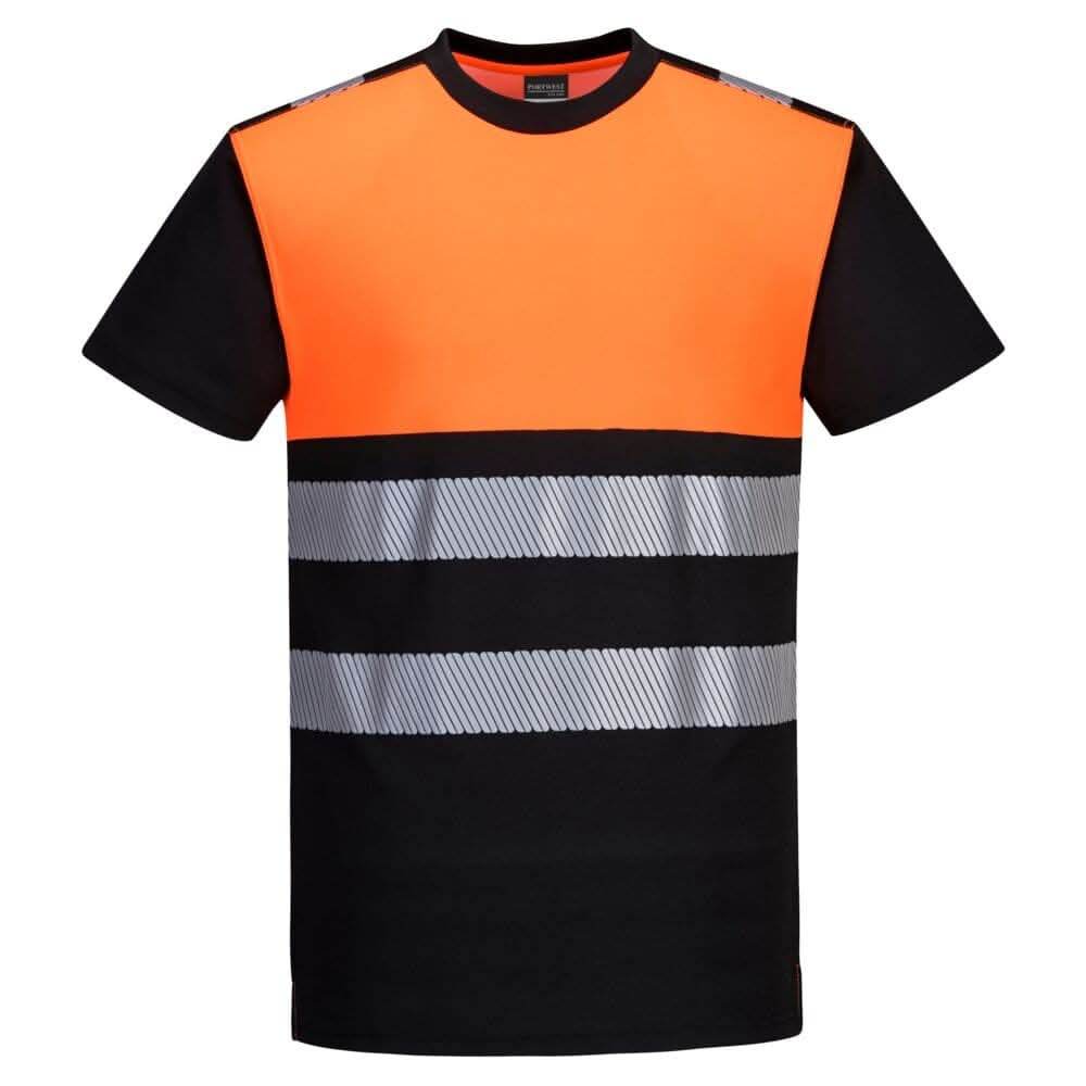 PORTWEST PW311 PW3 HI-VIS COTTON COMFORT T-SHIRTS BUNDLE Inc Logo - 5 ITEMS