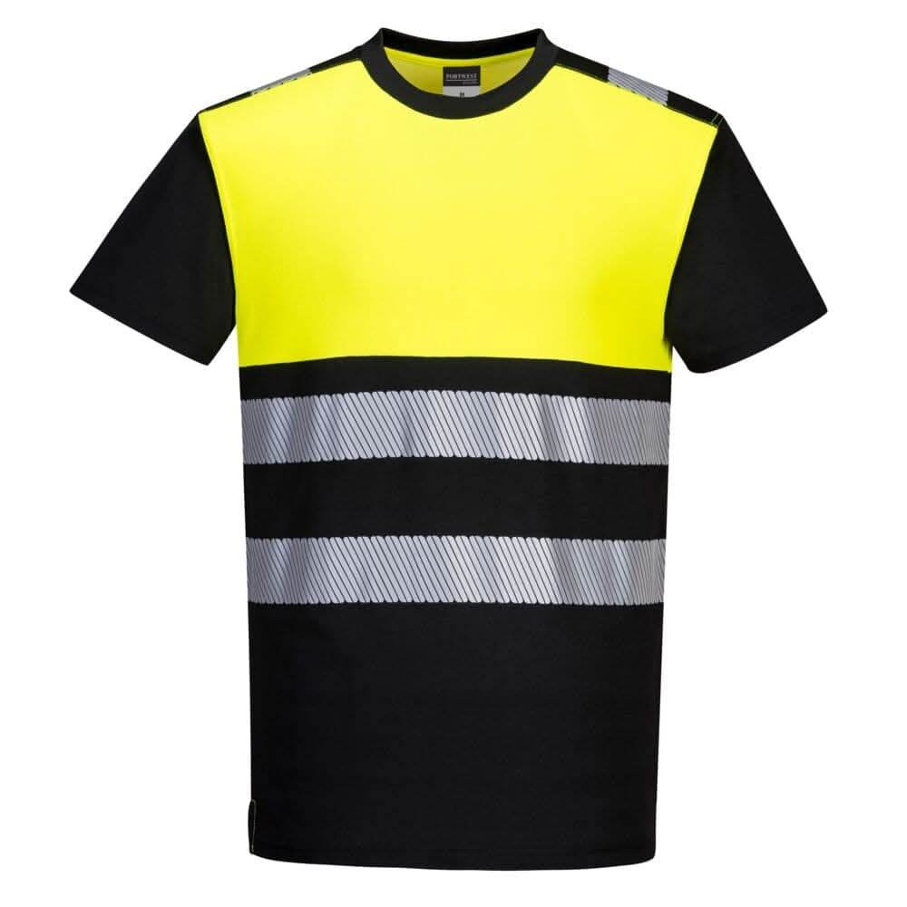 PORTWEST PW311 PW3 HI-VIS COTTON COMFORT T-SHIRTS BUNDLE Inc Logo - 5 ITEMS