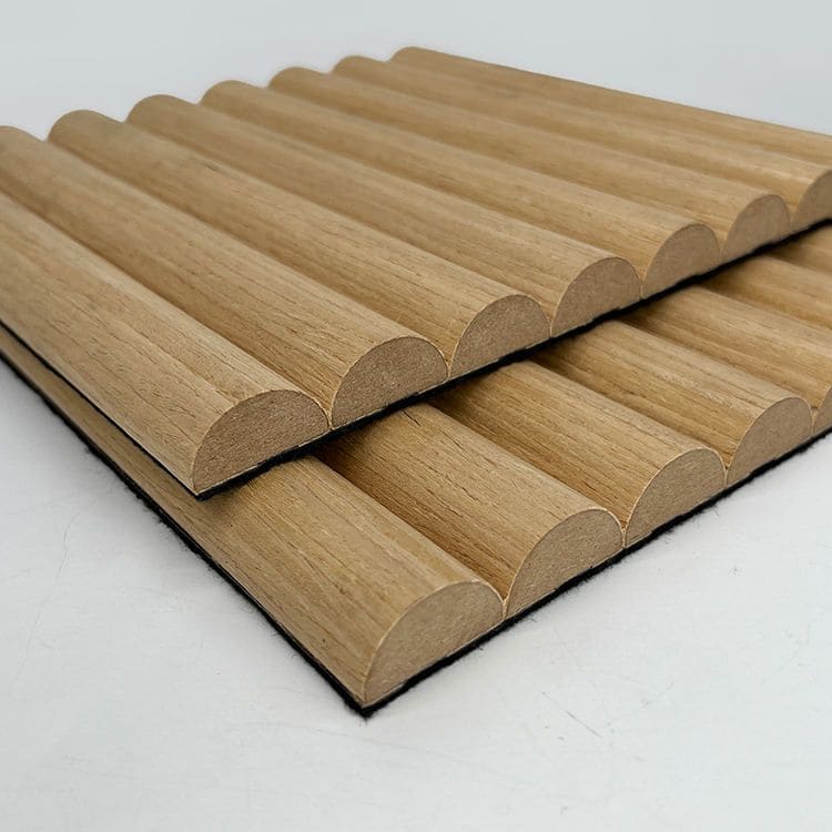 Large Fluted Wall Panels in Biscuit - 240cm x 60cm
