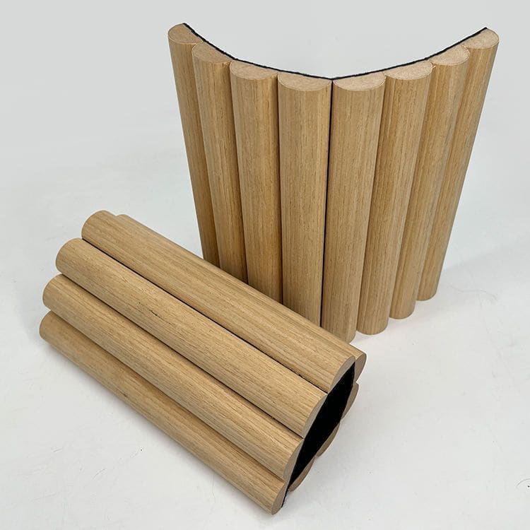 Large Fluted Wall Panels in Natural Oak - 240cm x 60cm