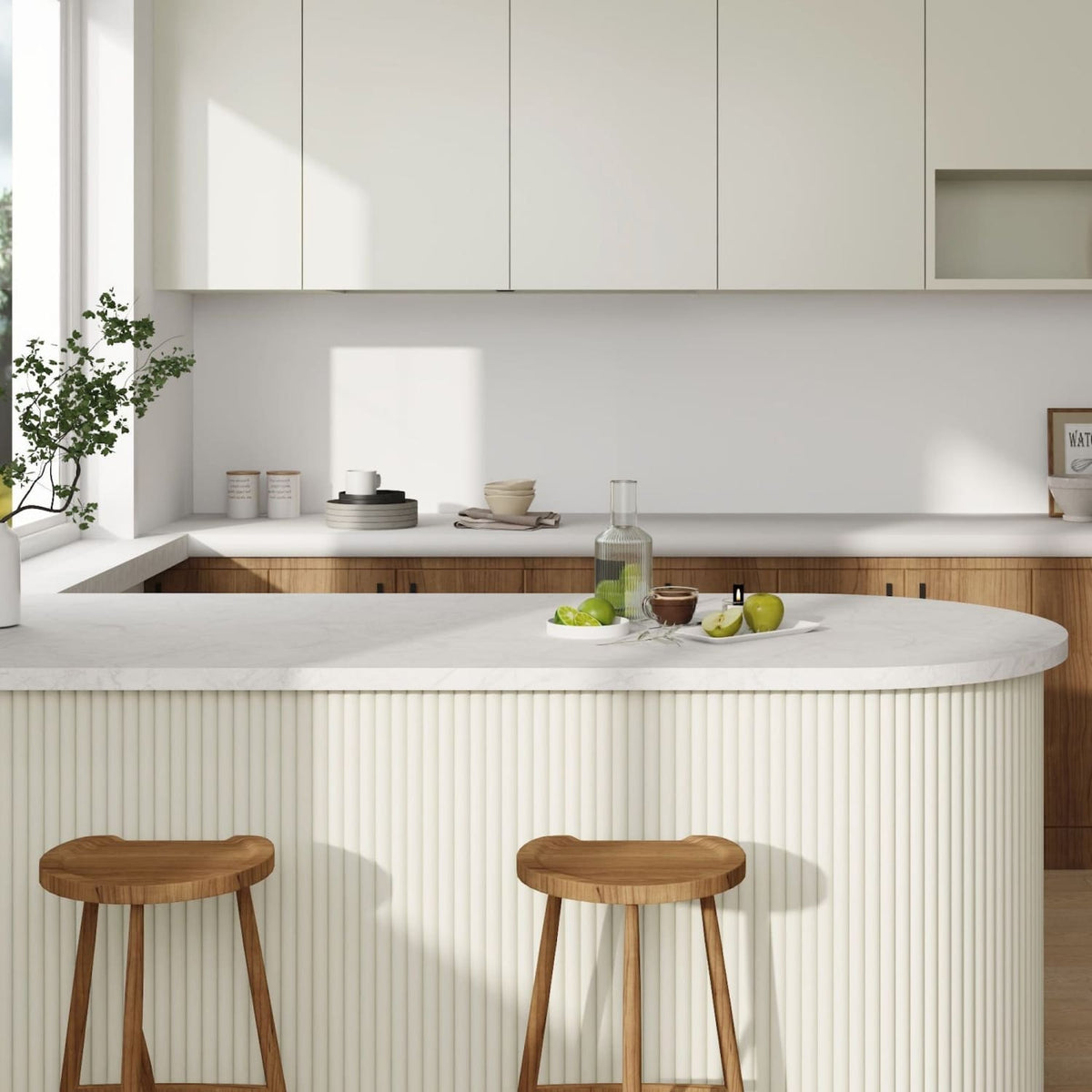 Large Fluted Wall Panels in Scallop - 240cm x 60cm