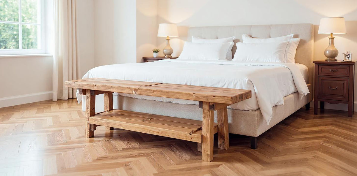 VORA Rustic Bench For Entryway
