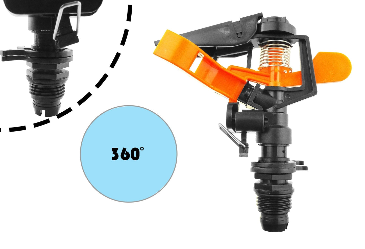 Pulsating Sprinkler on Spike - Adjustable Eco Line