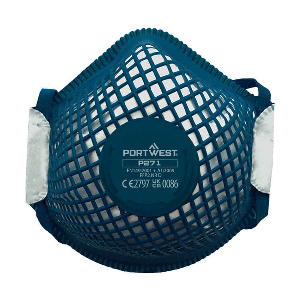 Portwest P271 ERGONET FFP2 Valved Dolomite Respirator (Pk10)