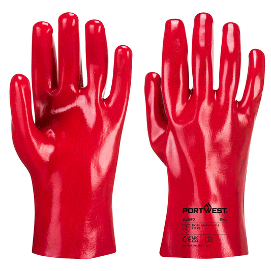 Portwest A427 Grip 12 PVC Gauntlet 27cm