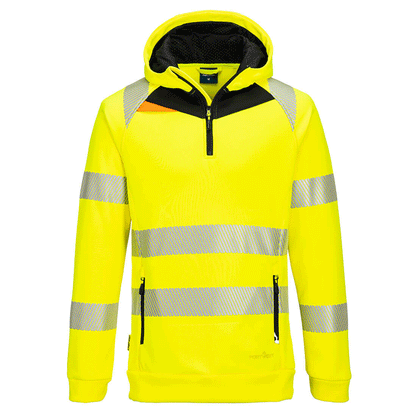 Portwest DX482 Hi-Vis 1/4 Zip Hoodie