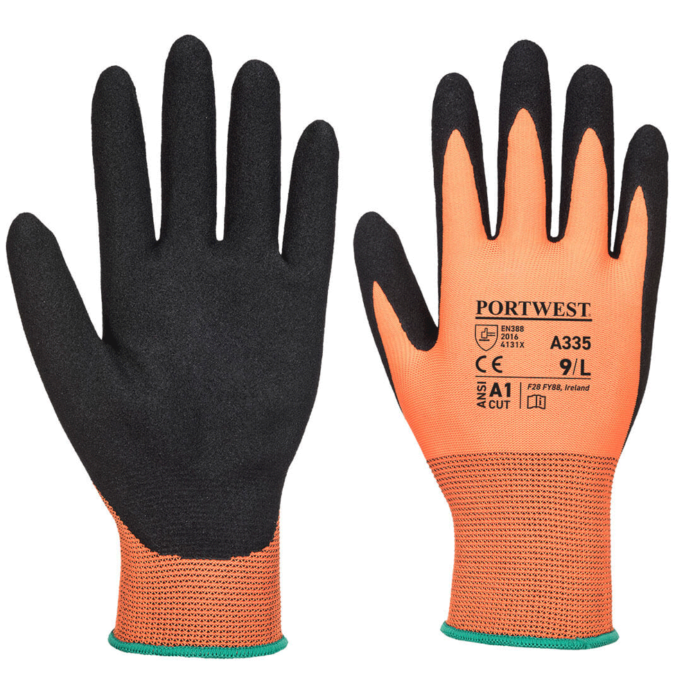 Portwest A335 Dermi-Grip NPR15 Nitrile Sandy Glove