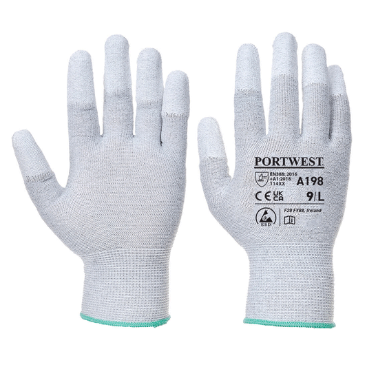 Portwest A198 Antistatic PU Fingertip Gloves