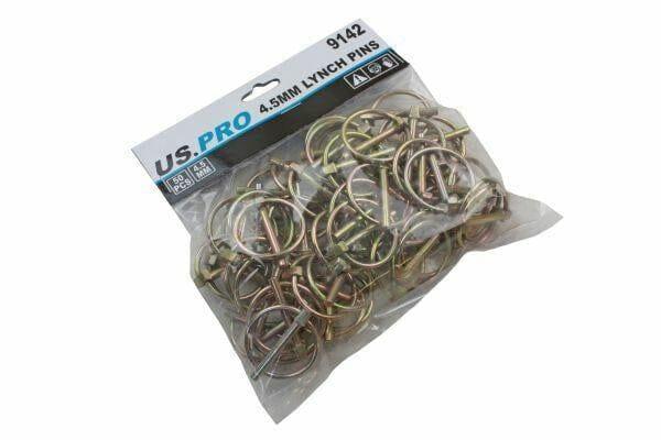 Product Details - 9142 | US PRO 50pc 4.5mm Lynch Pin Ring Clip Set 9142