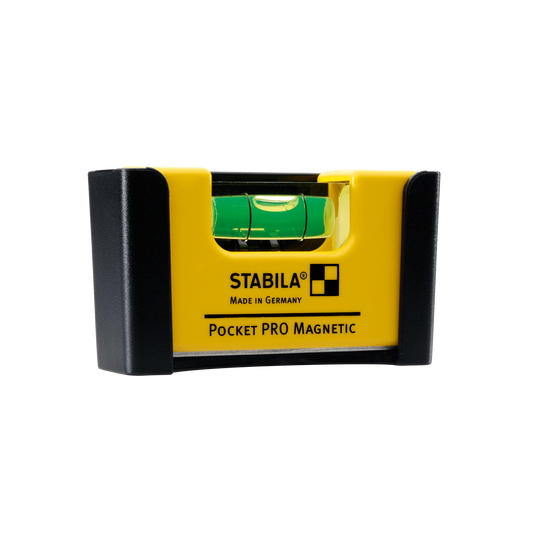 Stabila Pocket PRO Magnetic Spirit Level For Pros With Aluminium Housing V Grooved Surfaces And Rare Earth Magnets