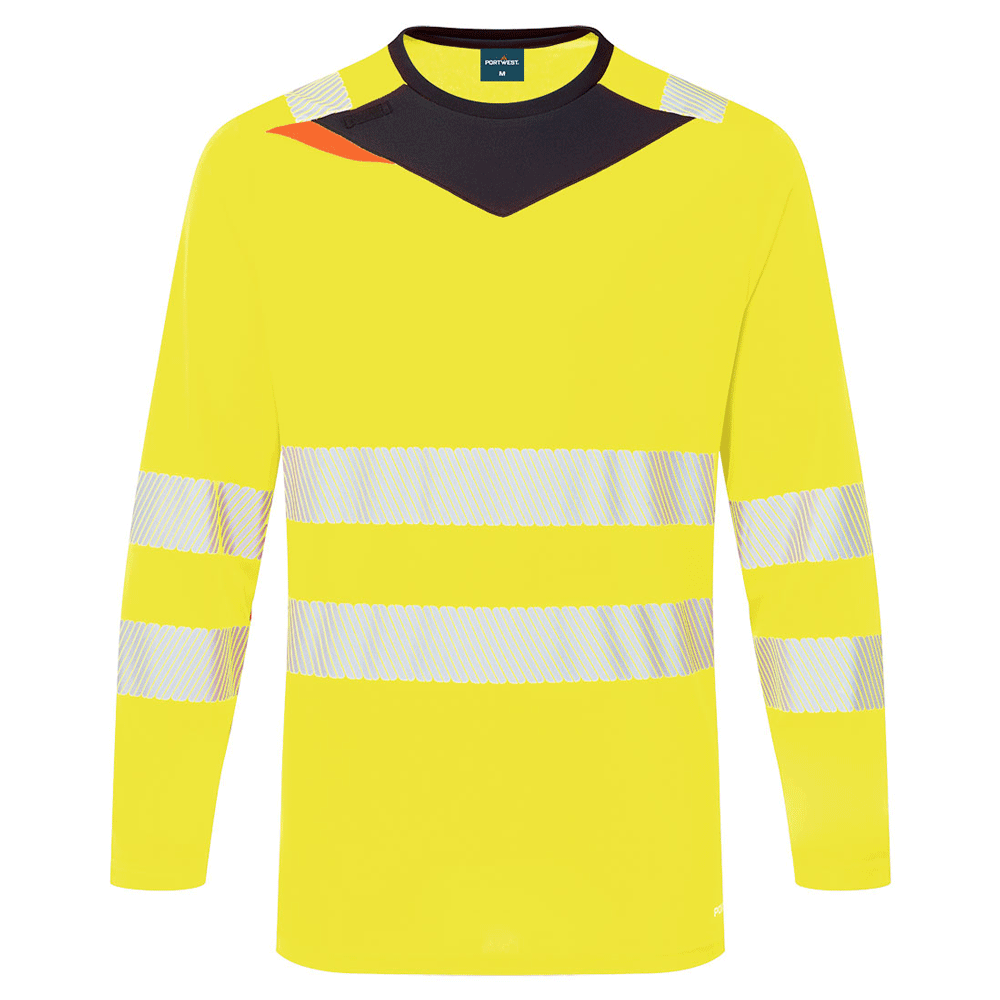 Portwest DX416 DX4 Hi-Vis Long Sleeve T-Shirt