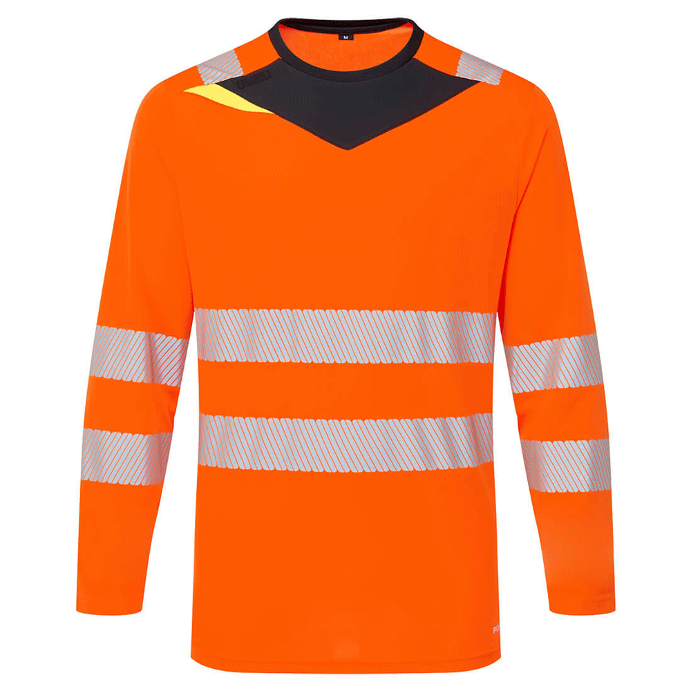 Portwest DX416 DX4 Hi-Vis Long Sleeve T-Shirt