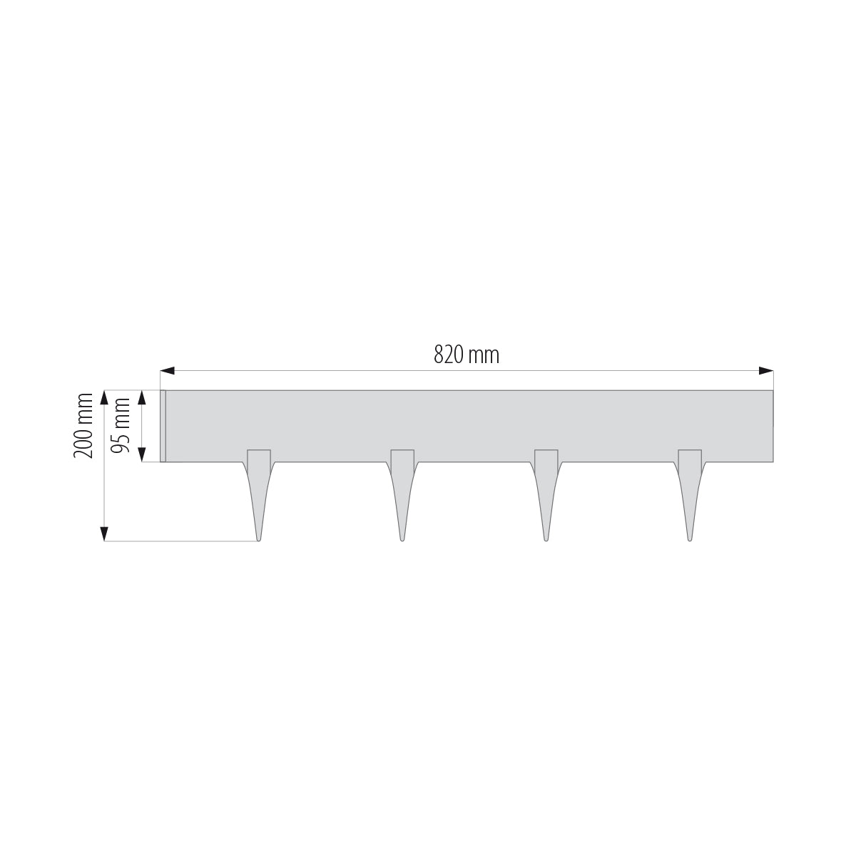 Lawn Edging, Plastic Palisade Rattan Effect, 2.4m, Gray