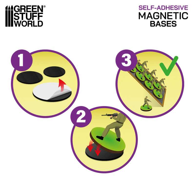 Green Stuff World: Self Adhesive Round Magnetic Bases Sheet