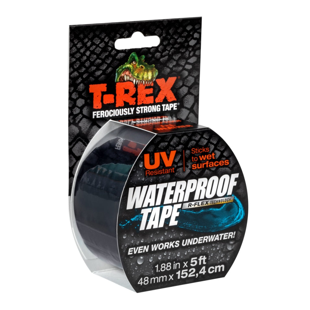 T-Rex® Waterproof Tape Black – 48mm x 1.52m - single pack