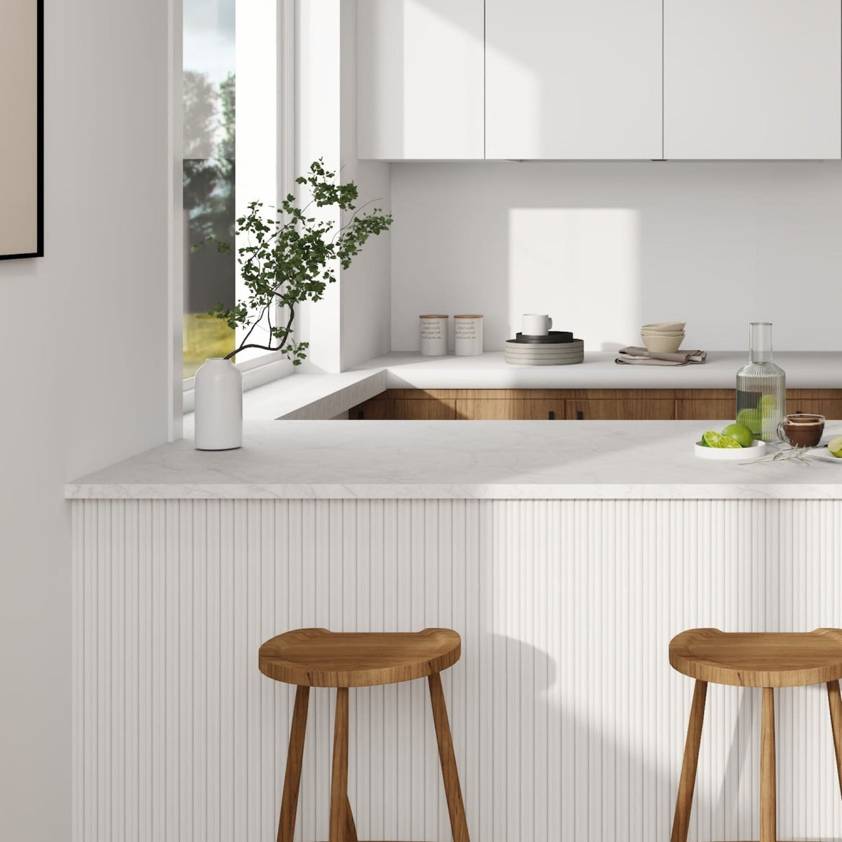 Small Fluted Wall Panels in DIY Primed - Ready To Paint- 240cm x 60cm