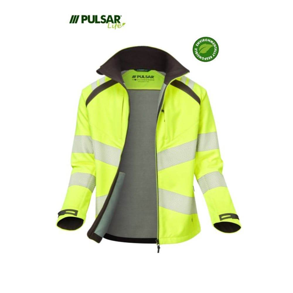 PULSAR® LIFE LFE965 GRS Women's Waterproof Hi-Vis Softshell Jacket Yellow