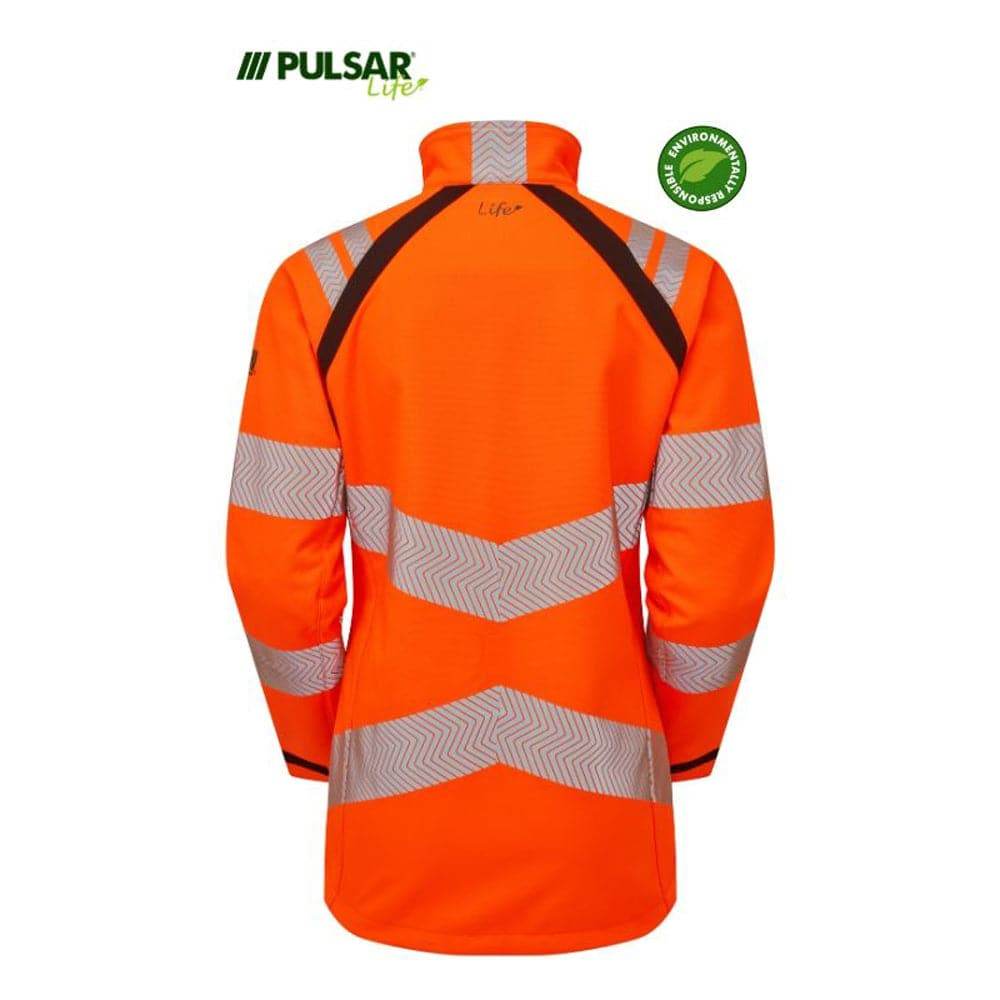 PULSAR® LIFE LFE966 GRS Women's Waterproof Hi-Vis Softshell Jacket Orange