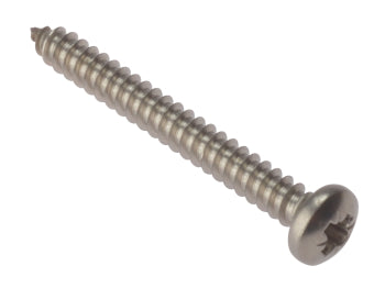 Self-Tapping Screw | 4.0 x 25mm (No.8 x 1”) | Pan Head A2 (Stainless Steel) Pozi Compatible