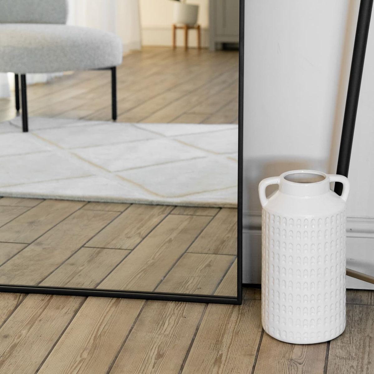 Takara - Full Length Black Metal Rectangle Mirror - 200cm x 150cm