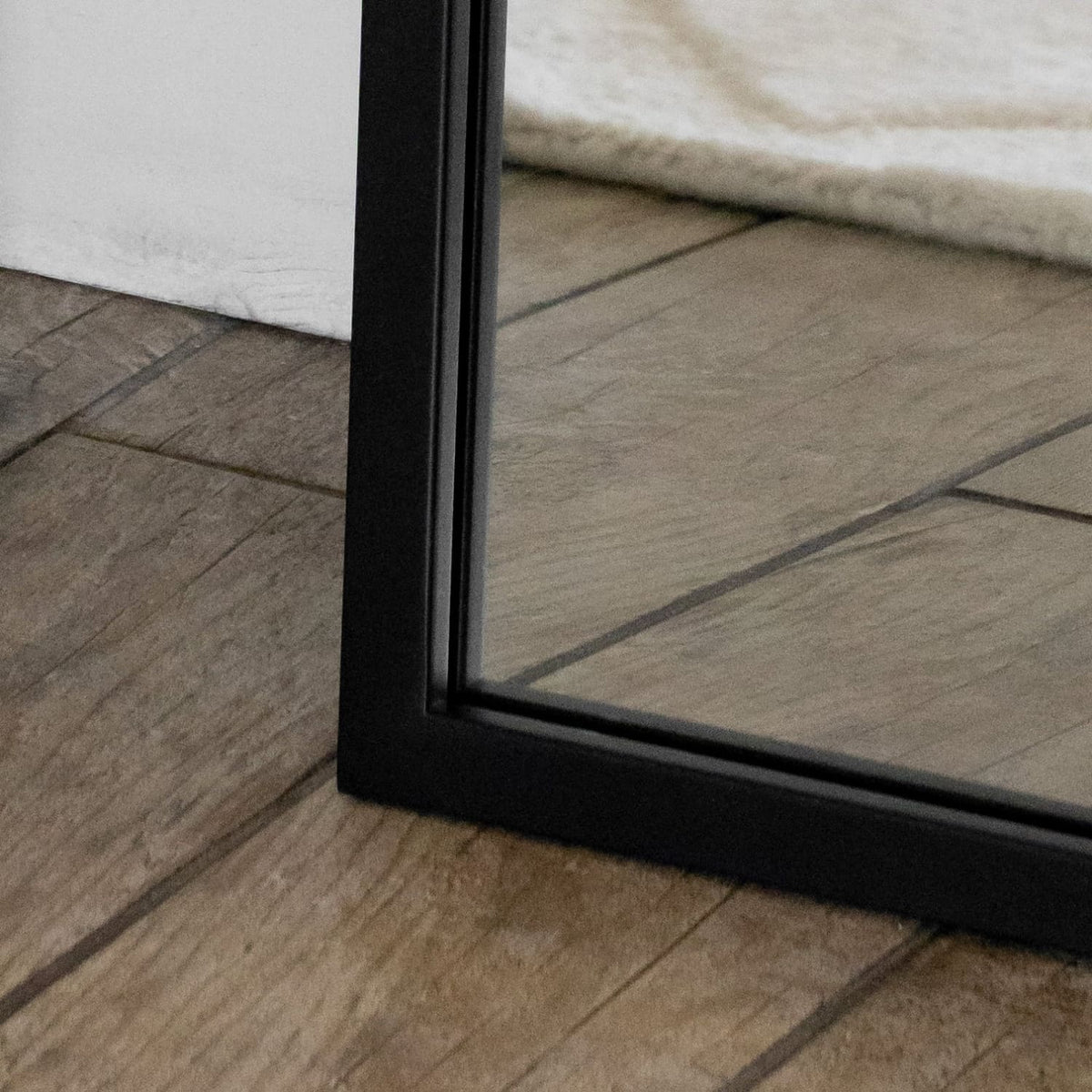 Takara - Full Length Black Metal Rectangle Mirror - 200cm x 120cm