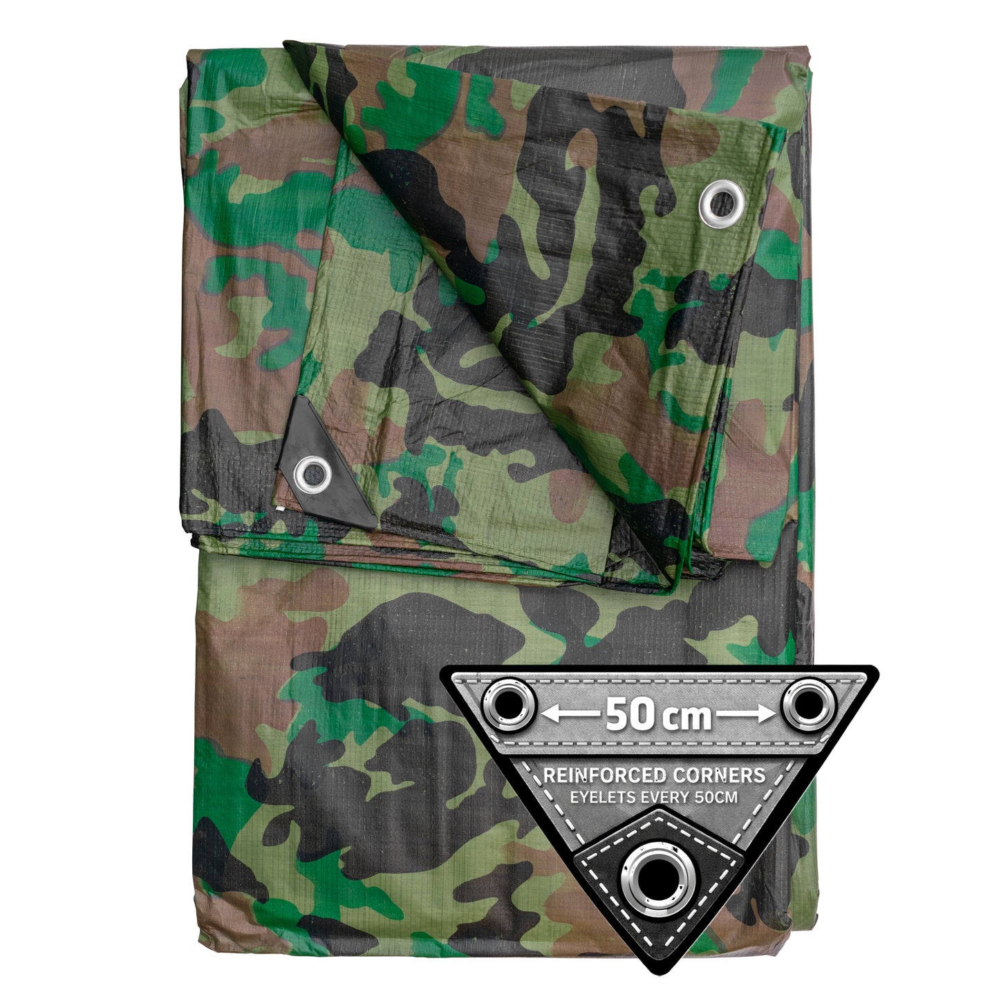 Camouflage M-Grade Tarpaulin 5m x 5m