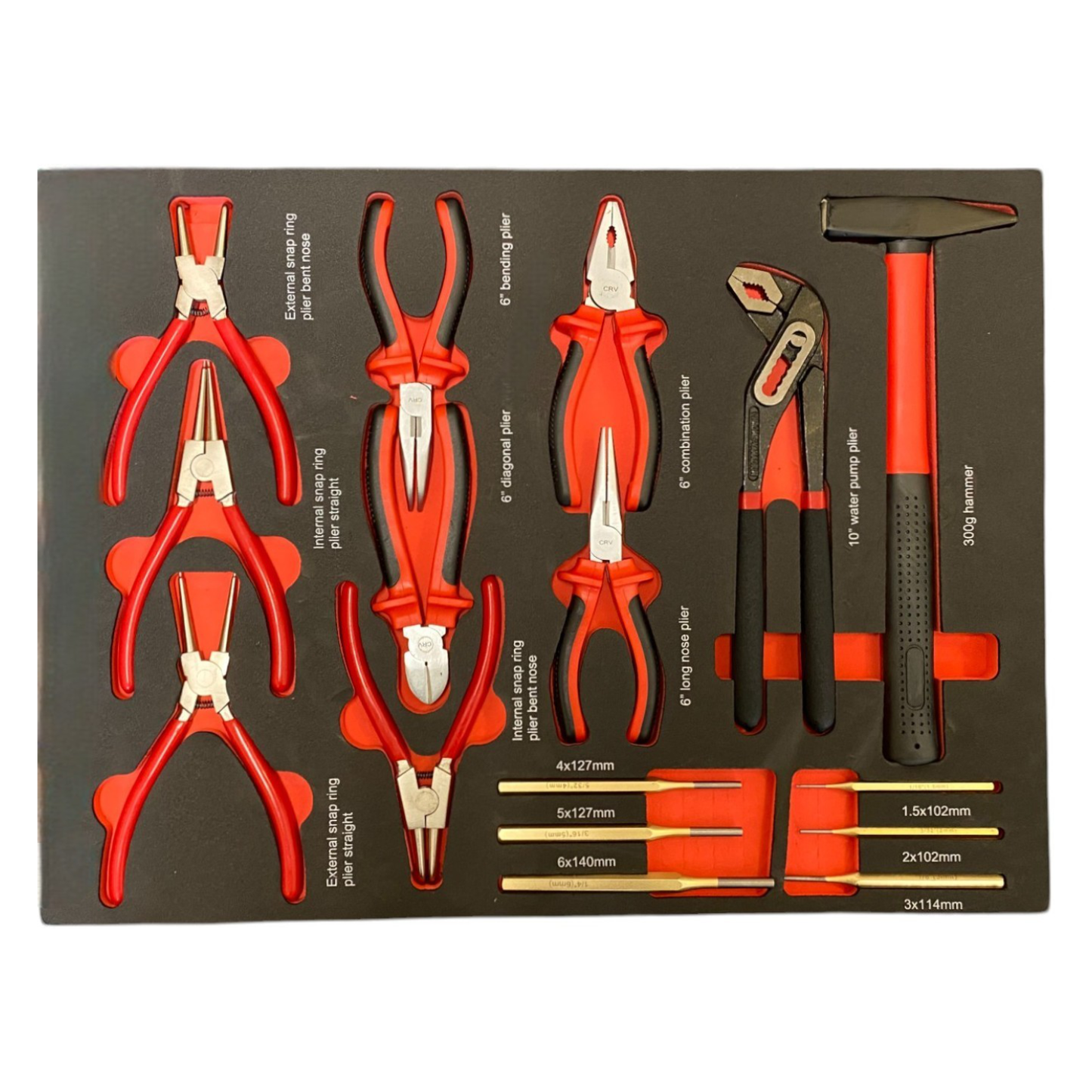 BRUNEL Tools 7 Drawer Caster Mounted Roller Tool Chest Cabinet with 6 Fully Stocked Drawers - 249 Pieces - Grey