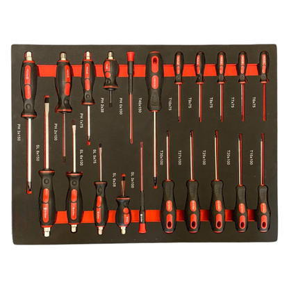 BRUNEL Tools 7 Drawer Caster Mounted Roller Tool Chest Cabinet with 6 Fully Stocked Drawers - 249 Pieces - Black