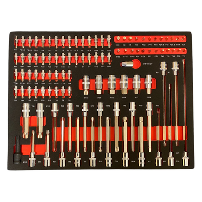 BRUNEL Tool 7 Drawer Caster Mounted Roller Tool Chest Cabinet with 6 Fully Stocked Drawers - 249 Pieces - Red