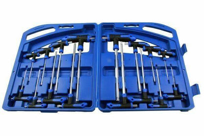 US PRO 16 Piece T HANDLE BALL END HEX & TORX KEY SET 1587