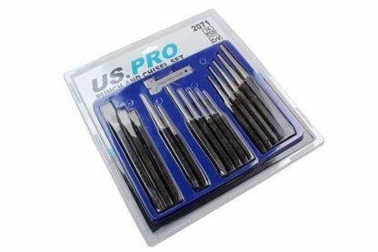 US PRO 16pc Punch & Chisel Set Cold Chisels Center Punch PIN Punch Taper Punch 2071