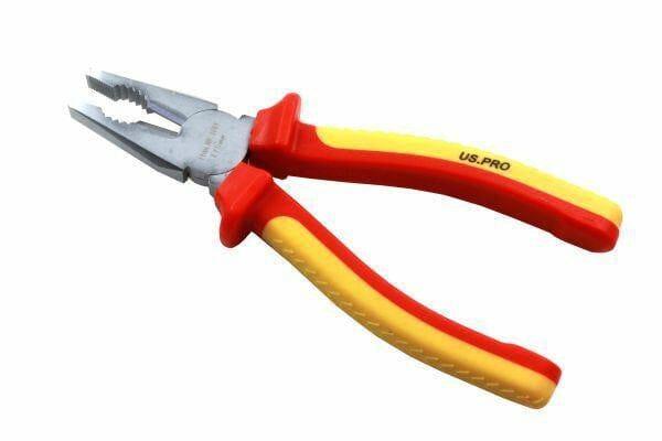 US PRO 3 Piece Electricians Insulated VDE Pliers & Cutter Set 1684