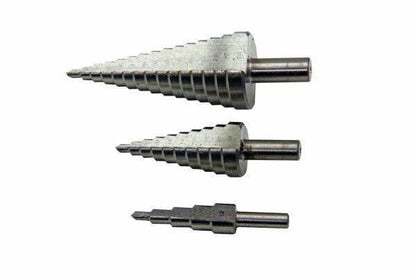 US PRO 3 Piece HSS Step Drill Bit Set 4mm to 32mm Cone Cutters Hole Saw 2604