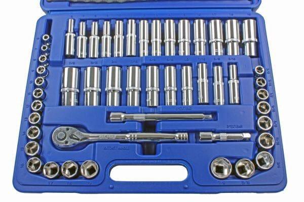 US PRO 3/8" Drive Socket Set Metric & AF Shallow & Deep Sockets 50 Piece 1370