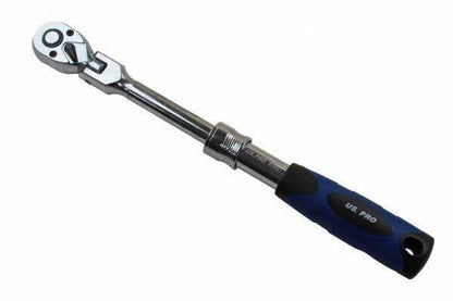 US PRO 3/8" Flexi Flexible Extendable Socket Ratchet 72t 5162